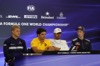 GP STATI UNITI, 19.10.2017 - Conferenza Stampa, (L-R) Marcus Ericsson (SUE) Sauber C36, Carlos Sainz Jr (ESP) Renault Sport F1 Team RS17, Lewis Hamilton (GBR) Mercedes AMG F1 W08 e Brendon Hartley (NZL) Scuderia Toro Rosso STR12